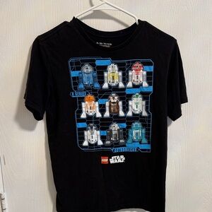 Star Wars Lego‎ Boys Youth XL Black Short Sleeve T-Shirt R Series Astromechs